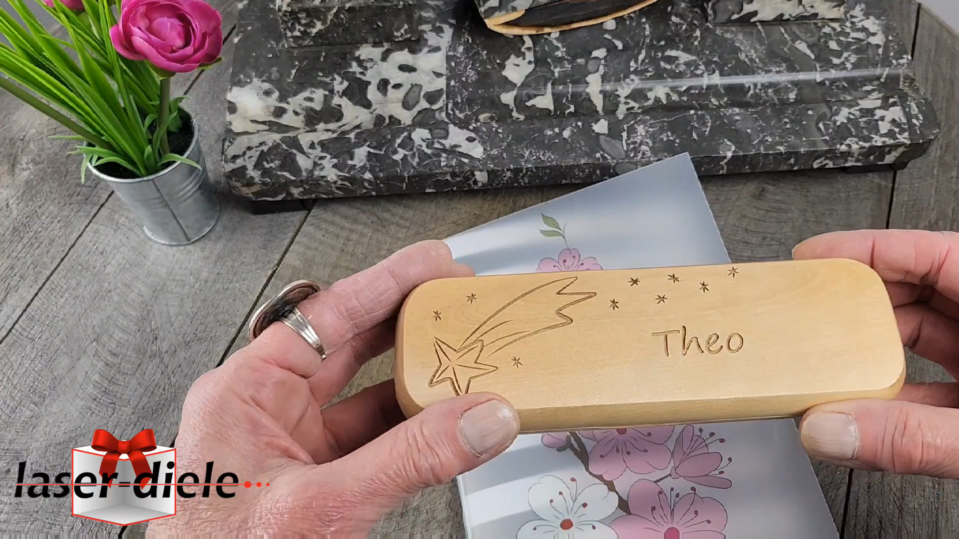 Printplanet Kugelschreiber Aus Holz – Personalisiert Mit Namen ‚Opa‘, Inkl. Geschenkdose