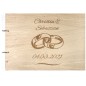 Preview: Gästebuch zur Hochzeit personalisiert mit Motiv "Hochzeitsringe" Frontansicht Preview: Gästebuch zur Hochzeit personalisiert mit Motiv "Hochzeitsringe" Frontansicht