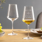 Preview: Puccini Weißweinglas mit Gravur als Geschenk Koordinaten 2