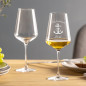 Preview: Puccini Weißweinglas mit Gravur als Geschenk Küstenkind 2