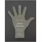 Mobile Preview: Hand aus Plexiglas mit personalisierter Gravur als Geschenk zur Taufe und Geburt Beispielbild