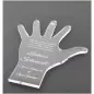 Preview: Hand aus Plexiglas mit personalisierter Gravur als Geschenk zur Taufe und Geburt