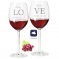 Preview: Hochzeitsgeschenk Rotweingläser mit Gravur und Geschenkbox "Love" 8