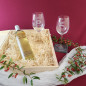 Preview: Hochzeitsgeschenk Weißweingläser mit Gravur und Geschenkbox "Mr & Mrs" 2