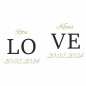 Preview: Puccini Weißweingläser mit personalisierter Gravur als Geschenk zur Hochzeit LOVE 7