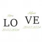 Preview: Puccini Weißweingläser mit personalisierter Gravur als Geschenk zur Hochzeit LOVE 7