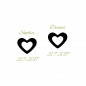 Preview: Sektgläser mit personalisierter Gravur als Geschenk zur Hochzeit Herz 5 7