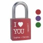 Preview: Liebesschloss mit personalisierter Gravur als Geschenk für den Partner I love you Titelbild