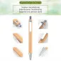 Preview: Kugelschreiber aus Bambusholz Schreibset mit personalisierter Gravur als Geschenk Kleeblatt 5