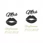 Preview: Rotweingläser mit personalisierter Gravur als Geschenk zur Hochzeit Mrs und Mrs Motiv im Detail