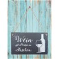 Preview: Schiefertafel mit Druck als Geschenk Wein ist Poesie in Flaschen Komplettansicht