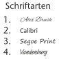 Preview: Schluesselanhaenger aus Metall und Holz mit personalisierter Gravur als Geschenk Woody alle Schriftarten