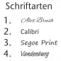 Mobile Preview: Schluesselanhaenger aus Olivenholz mit personalisierter Gravur als Geschenk Birne Schriftarten