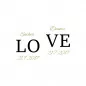 Mobile Preview: Sektgläser mit personalisierter Gravur als Geschenk zur Hochzeit LOVE Motiv im Detail