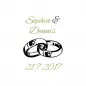 Preview: Sektgläser mit personalisierter Gravur als Geschenk zur Hochzeit Ringe 2 Motiv im Detail