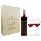 Preview: Weihnachtsgeschenk Rotweingläser mit Gravur und Geschenkbox "Stern" 1