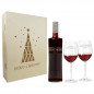 Preview: Weihnachtsgeschenk Rotweingläser mit Gravur und Geschenkbox "Tannenbaum" 1