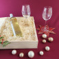 Preview: Weihnachtsgeschenk Weißweingläser mit Gravur und Geschenkbox "Stern" 2