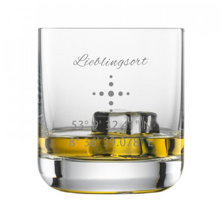 Whiskyglas mit personalisierter Gravur als Geschenk Koordinaten 2