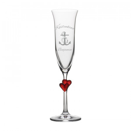 Sektglas mit personalisierter Gravur als Geschenk Lamour Küstenkind 3