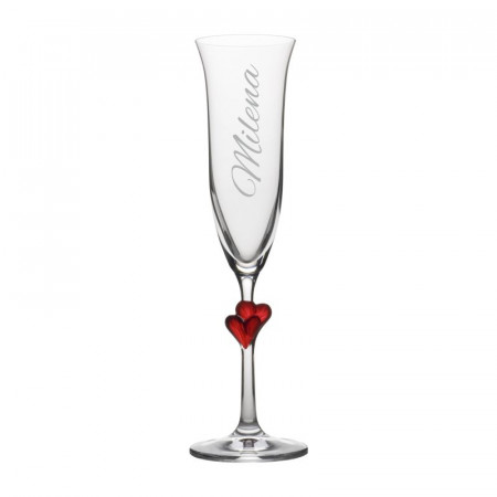 Sektglas mit personalisierter Gravur als Geschenk Lamour Name 3