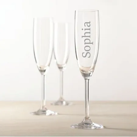 Sektglas mit personalisierter Gravur als Geschenk Name 6