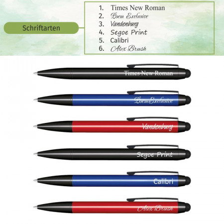 Hochwertiger Kugelschreiber mit Gravur und Touchpen 3