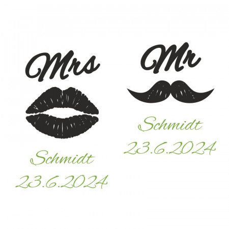 Puccini Weißweingläser mit personalisierter Gravur als Geschenk zur Hochzeit Mr und Mrs 7