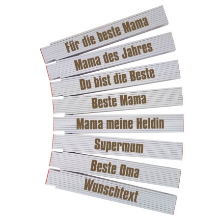 Zollstock mit personalisierter Gravur als Geschenk Mama 1