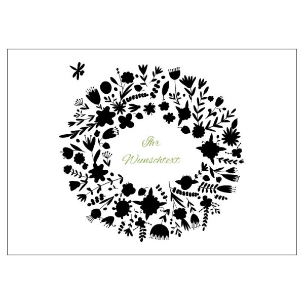 Gästebuch zur Hochzeit personalisiert mit Motiv "Blumenkranz" Wunschdaten Gästebuch zur Hochzeit personalisiert mit Motiv "Blumenkranz" Wunschdaten