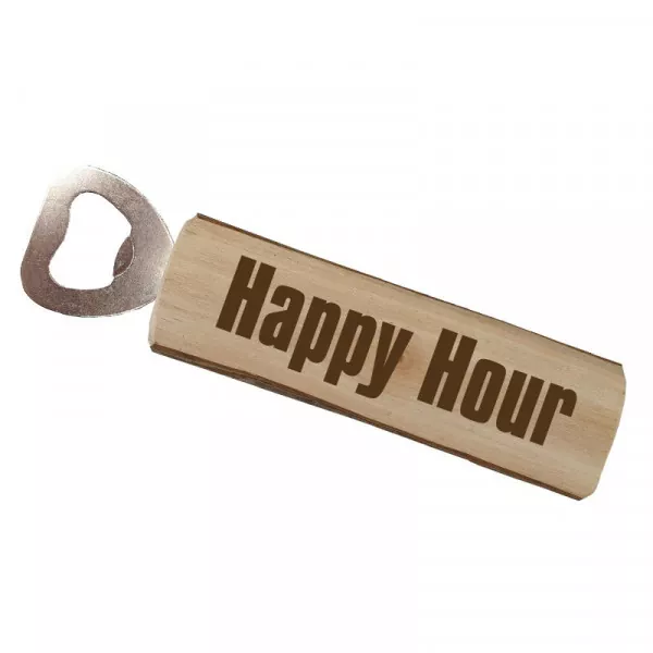 Flaschenöffner mit Gravur Happy Hour Titelbild