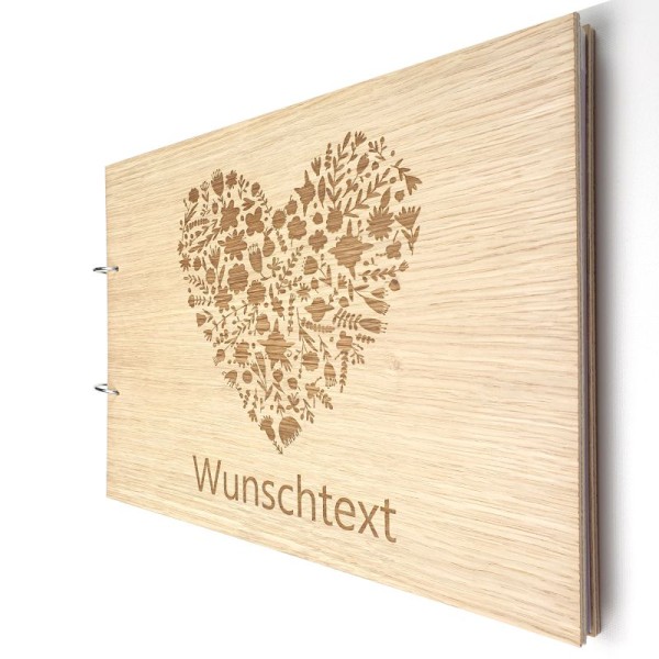 Gästebuch zur Hochzeit personalisiert mit Motiv "Herz" Titelbild Gästebuch zur Hochzeit personalisiert mit Motiv "Herz" Titelbild