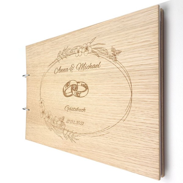 Gästebuch zur Hochzeit personalisiert mit Motiv "Ornament 1" Titelbild Gästebuch zur Hochzeit personalisiert mit Motiv "Ornament 1" Titelbild