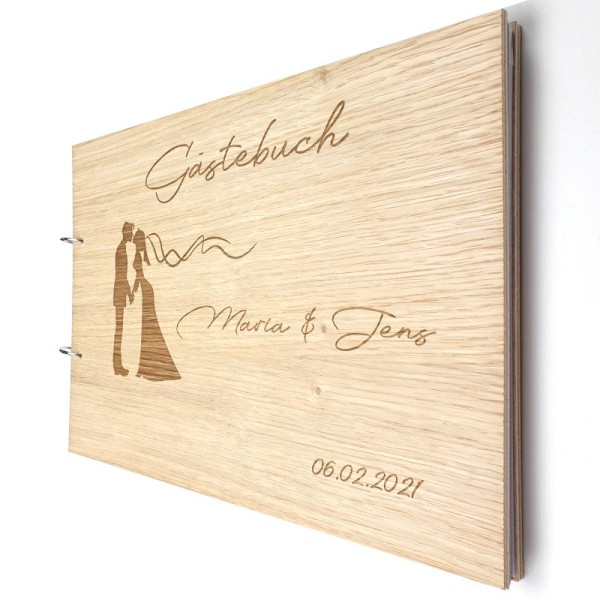 Gästebuch zur Hochzeit personalisiert mit Motiv "Paar" Titelbild Gästebuch zur Hochzeit personalisiert mit Motiv "Paar" Titelbild