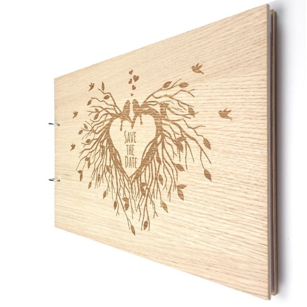 Gästebuch zur Hochzeit personalisiert mit Motiv "Save the date" Titelbild Gästebuch zur Hochzeit personalisiert mit Motiv "Save the date" Titelbild