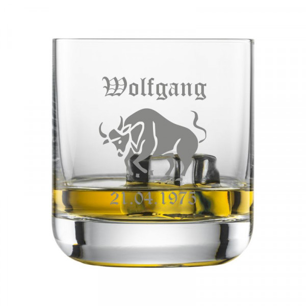 Whiskyglas mit personalisierter Gravur als Geschenk Sternzeichen 4
