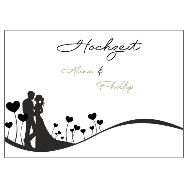 Gästebuch zur Hochzeit personalisiert mit Motiv "Herzwiese" Wunschdaten Gästebuch zur Hochzeit personalisiert mit Motiv "Herzwiese" Wunschdaten