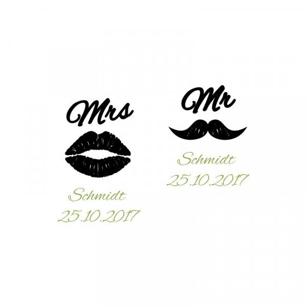 Rotweingläser mit personalisierter Gravur als Geschenk zur Hochzeit Mr Mrs 7