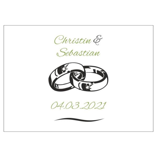 Gästebuch zur Hochzeit personalisiert mit Motiv "Hochzeitsringe" Wunschdaten Gästebuch zur Hochzeit personalisiert mit Motiv "Hochzeitsringe" Wunschdaten