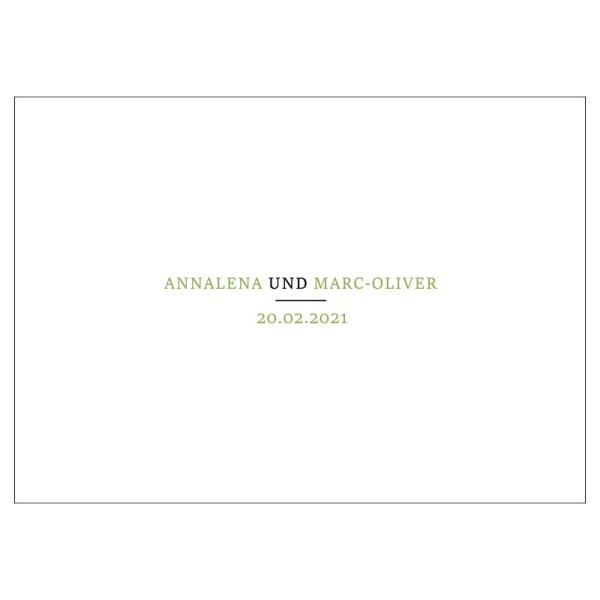 Gästebuch zur Hochzeit personalisiert mit Motiv "Schlicht" Wunschdaten Gästebuch zur Hochzeit personalisiert mit Motiv "Schlicht" Wunschdaten