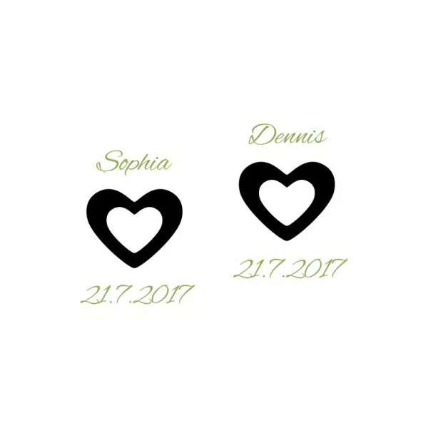 Sektgläser mit personalisierter Gravur als Geschenk zur Hochzeit Herz 5 Motiv im Detail