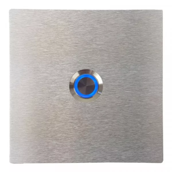 Tuerklingel aus Edelstahl 100 x 100 cm LED Blau