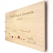 Gästebuch zur Hochzeit personalisiert mit Motiv "Just married" Titelbild
