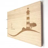 Gästebuch zur Hochzeit personalisiert mit Motiv "Leuchtturm" Titelbild