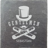 Personalisierter Untersetzer aus Schiefer Gentlemen Titelbild