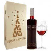 Weihnachtsgeschenk Rotweingläser mit Gravur und Geschenkbox 2er 